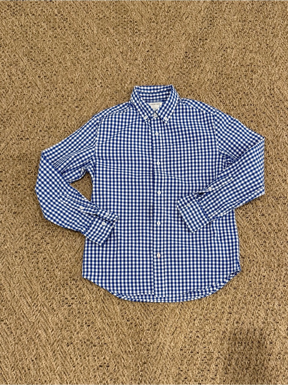 Crewcuts Blue & White Gingham Button-Down Shirt